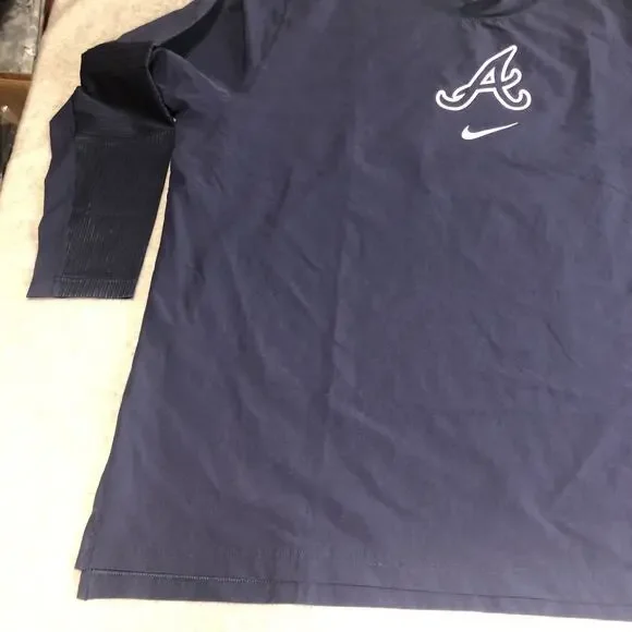 Atlanta Braves Nike Batting Shirt Mens XL MLB Long Sleeve Vented Baseball New - Picture 5 of 13
